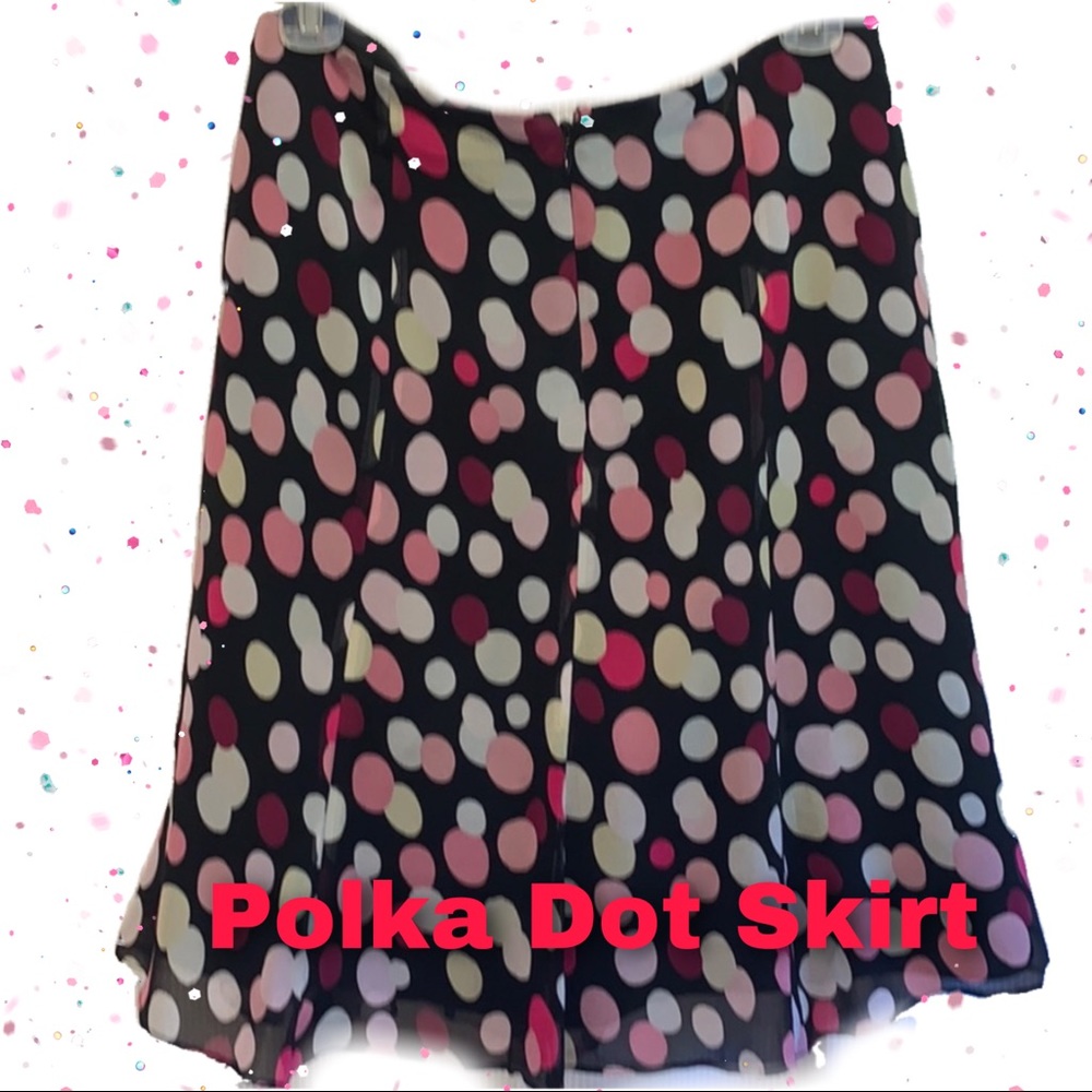 ⭐️Layered Black with Pink Polka Dot Skirt